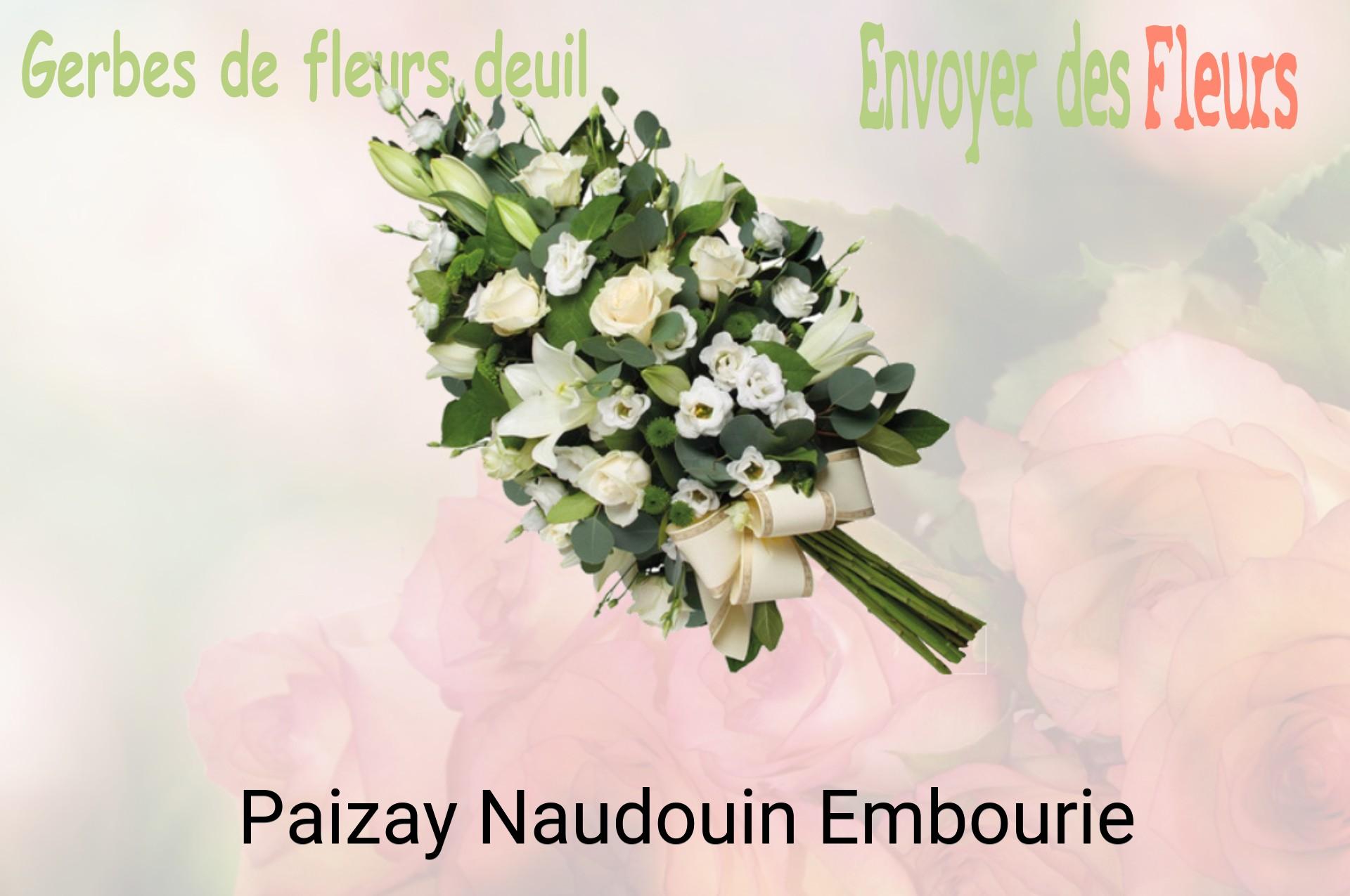 Gerbe de fleurs de deuil livrée à Paizay-Naudouin-Embourie